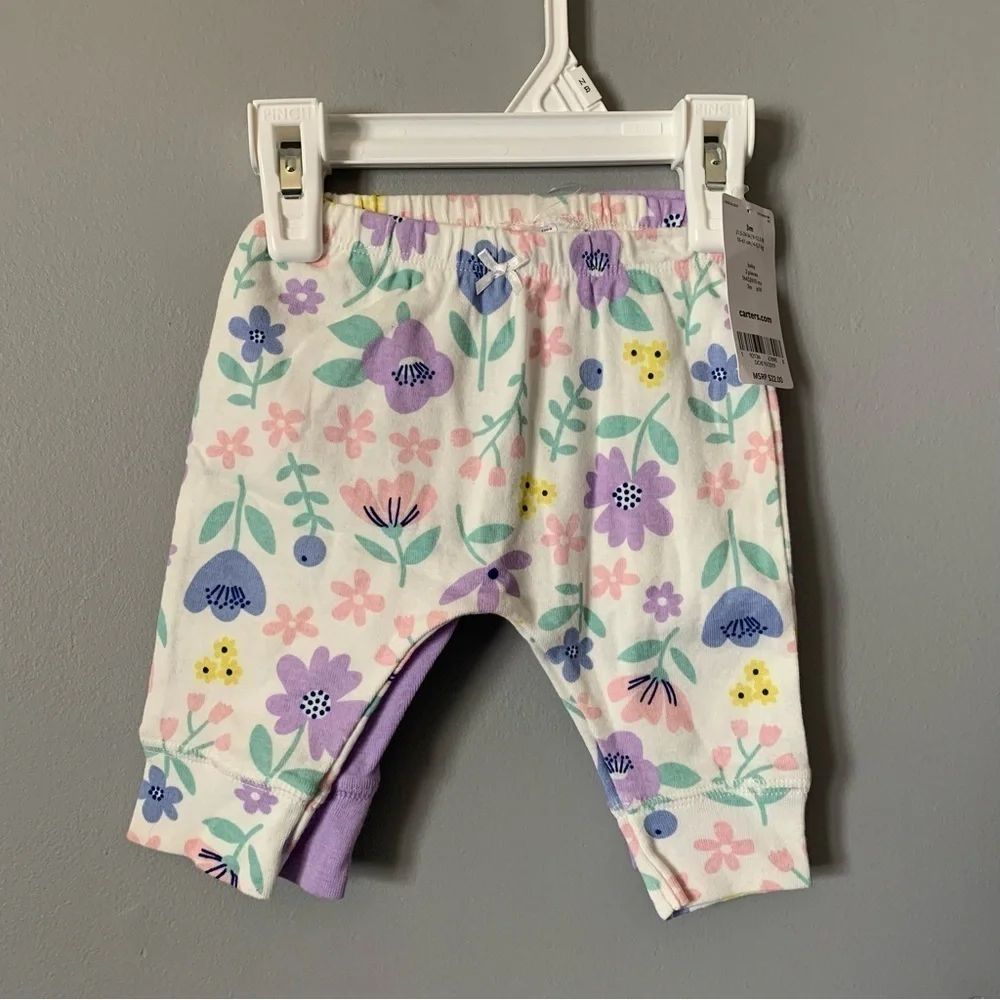 NWT. CARTER’s Baby Floral 2 Piece Pants